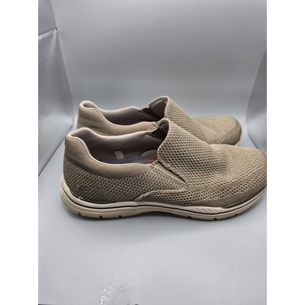 Skechers Men's Size 11 Taupe Knit Slip On Comfort Walking Casual Shoes 65086 - Picture 5 of 6